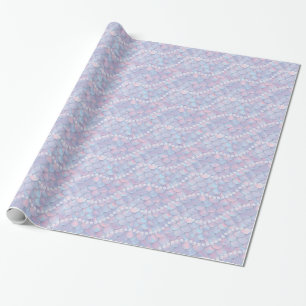 Papel de embrulho de presente de escamas de sereia