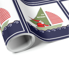 Papel de embrulho de presente de férias de vela