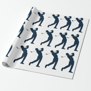 Papel de embrulho de presente de golfe masculino
