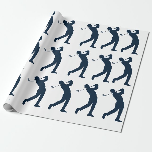 Papel de embrulho de presente de golfe masculino (Desenrolado)