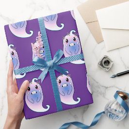 Papel de embrulho de presente de Halloween Fantasm