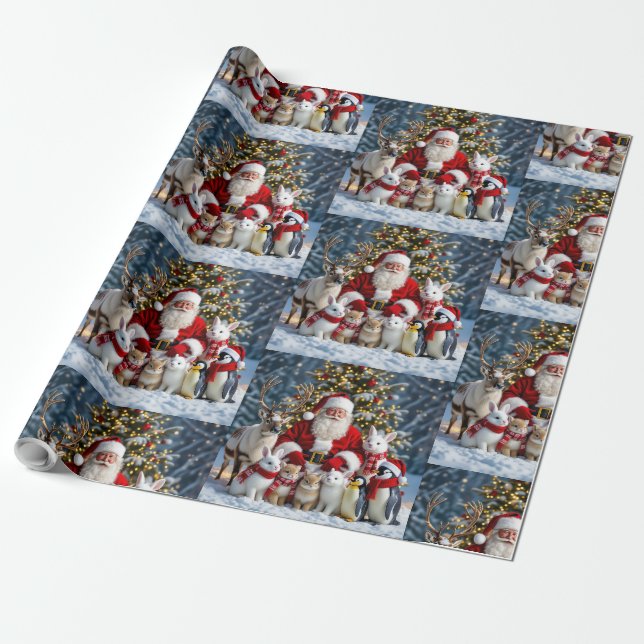 Papel de embrulho de presente de Natal (Desenrolado)