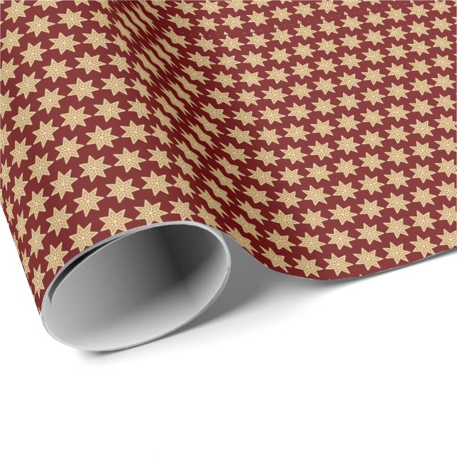 Papel de embrulho de presente de Natal com biscoit (Ponta do rolo)