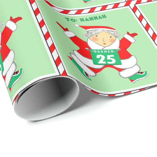 Papel de embrulho de presente de Natal da Sra. Cla (Ponta do rolo)