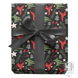 Papel de embrulho de presente de Natal de artes ma