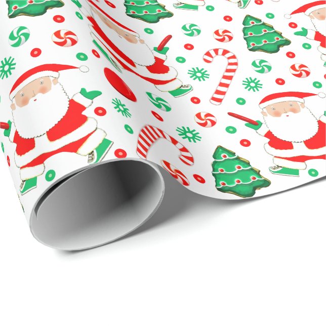 Papel de embrulho de presente de Natal de golfe de (Ponta do rolo)