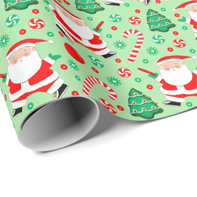 Papel de embrulho de presente de Natal de golfe de (Ponta do rolo)