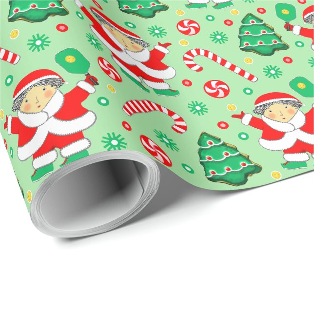 Papel de embrulho de presente de Natal de Pickleba (Ponta do rolo)