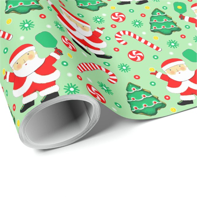 Papel de embrulho de presente de Natal de Pickleba (Ponta do rolo)