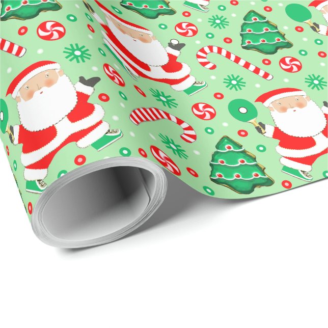 Papel de embrulho de presente de Natal de Tênis de (Ponta do rolo)