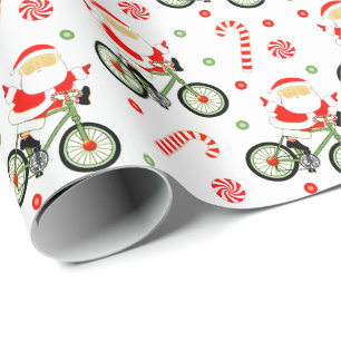Papel de embrulho de presente de Natal para ciclis