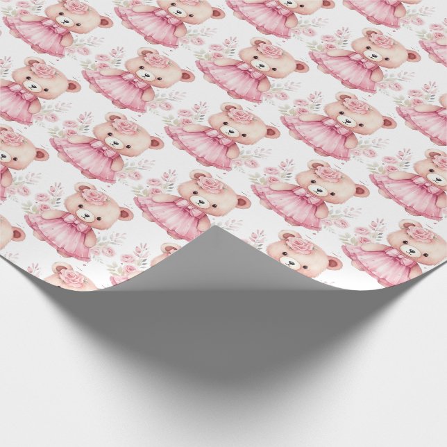 Papel de embrulho de presente de ursinho de pelúci (Ponta)