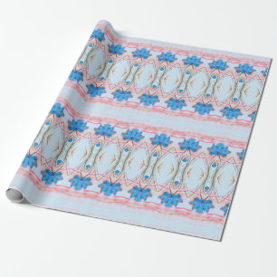 Papel de embrulho de presente designer floral rosa