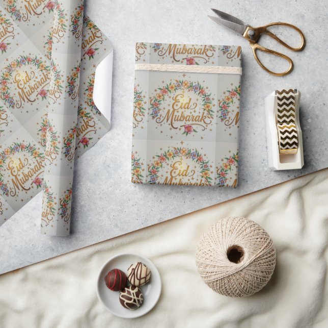 Papel de embrulho de presente Eid EID Mubarak Pape (Artesanato)