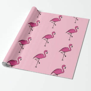 Papel de embrulho de presente Flamingo Rosa Brilha