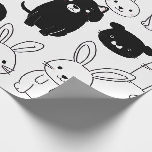 Papel de embrulho de presente Gato Preto 