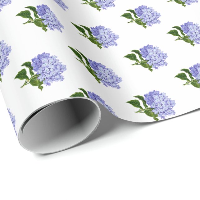 Papel de embrulho de presente Hortênsia (Ponta do rolo)
