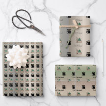 Papel de embrulho de presente islâmico – Kaaba & M