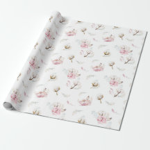 Papel de Embrulho de Presente para Bebé Aquarela M