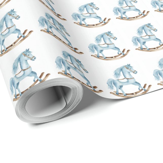 Papel de embrulho de presente para menino Cavalo d (Ponta do rolo)