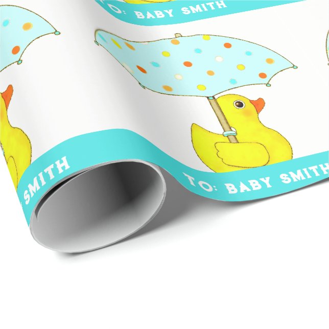 Papel de embrulho de presente personalizado para b (Ponta do rolo)