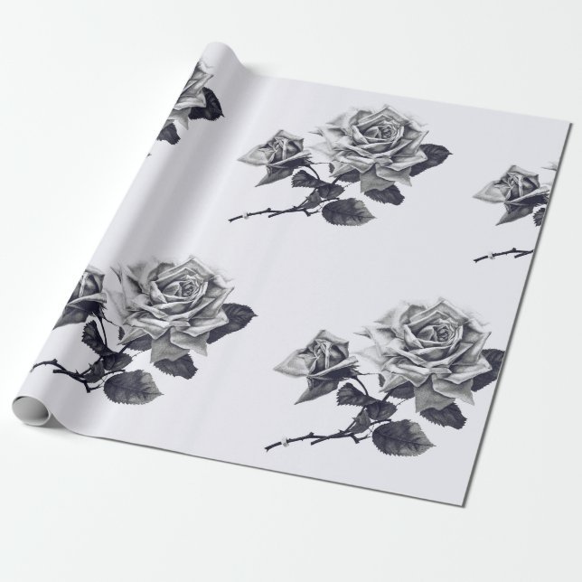 Papel de embrulho de presente rosa vintage clássic (Desenrolado)