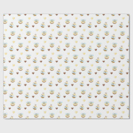 Papel de Embrulho de Presentes Abelhas Fofas & Cor