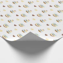 Papel de Embrulho de Presentes Abelhas Fofas & Cor