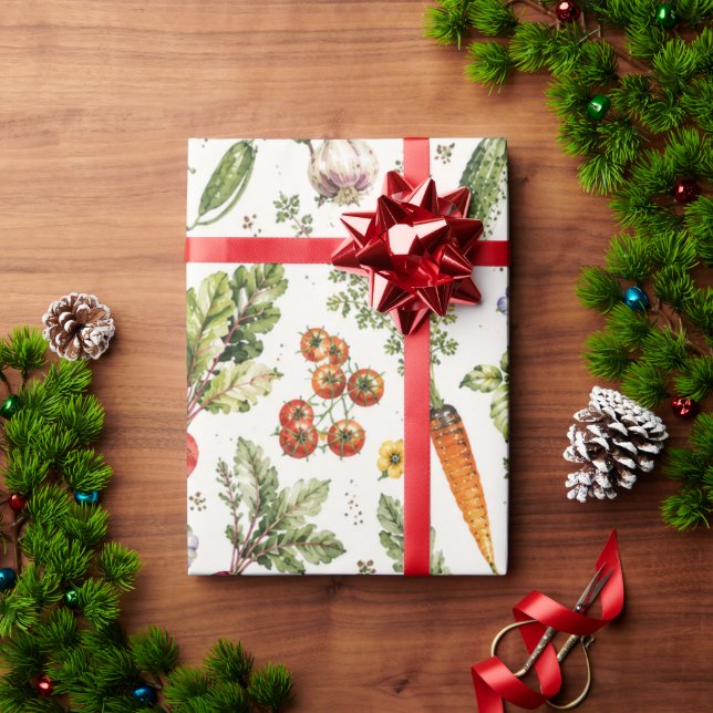 Papel de Embrulho de Produtos do Jardim de Legumes (Presente de Natal)