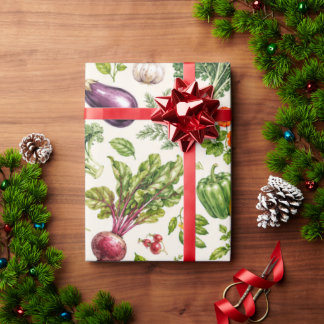 Papel de embrulho de produtos do jardim vegetarian