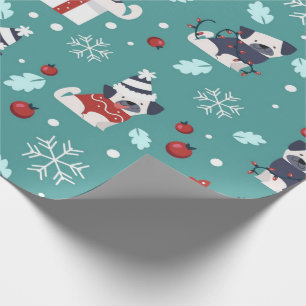 Papel de embrulho de Pugs de Corte