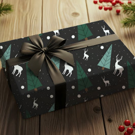 Papel de embrulho de rena de Natal