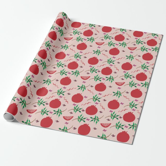 Papel de embrulho de romã (Desenrolado)