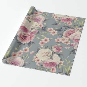 papel de embrulho de rosas cor-de-rosa