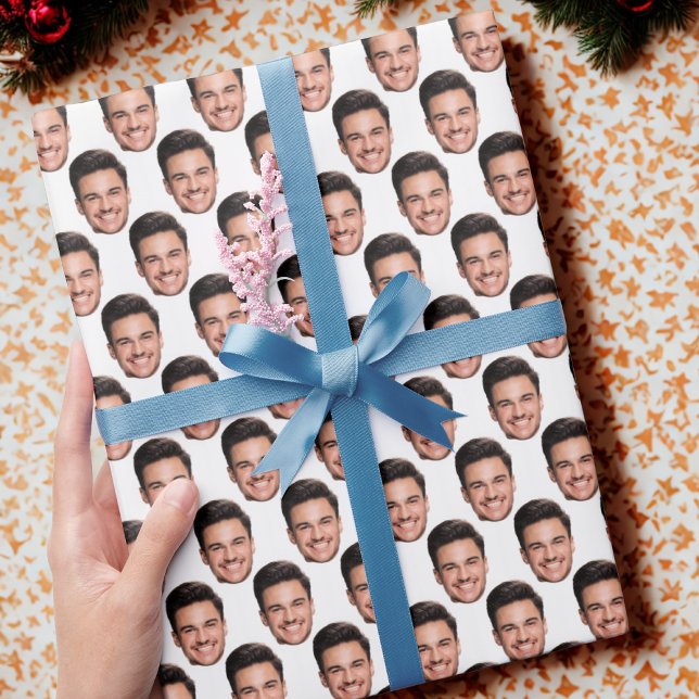 Papel de embrulho de rosto personalizado, embrulho (Criador carregado)