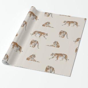 papel de embrulho de safari de tigre selvagem