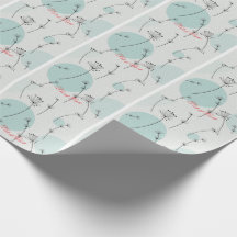 Papel de embrulho de sementes de dente-de-leão azu