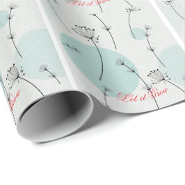 Papel de embrulho de sementes de dente-de-leão azu