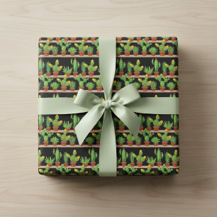 Papel de embrulho de Suculentas e Cactus Vibrantes