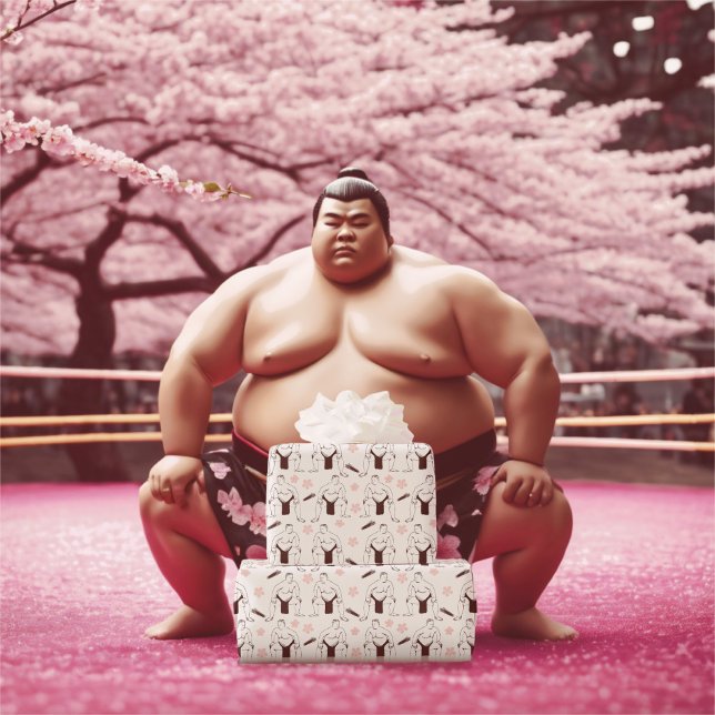 Papel de embrulho de Sumo e Cherry Blossoms (Criador carregado)