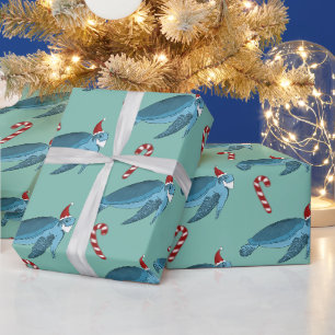 Papel de embrulho de tartaruga do mar de Natal