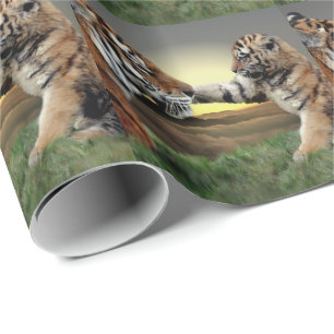 Papel de embrulho de Tigre e Filhote