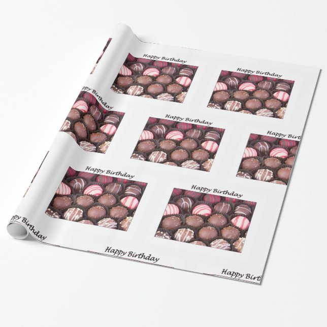 Papel de embrulho de Trufas de Chocolate de Aniver (Desenrolado)