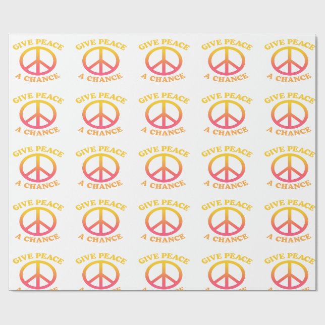Papel de embrulho 'Dê uma Chance à Paz' (Aberto)