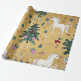 Papel de embrulho de unicórnio elegante