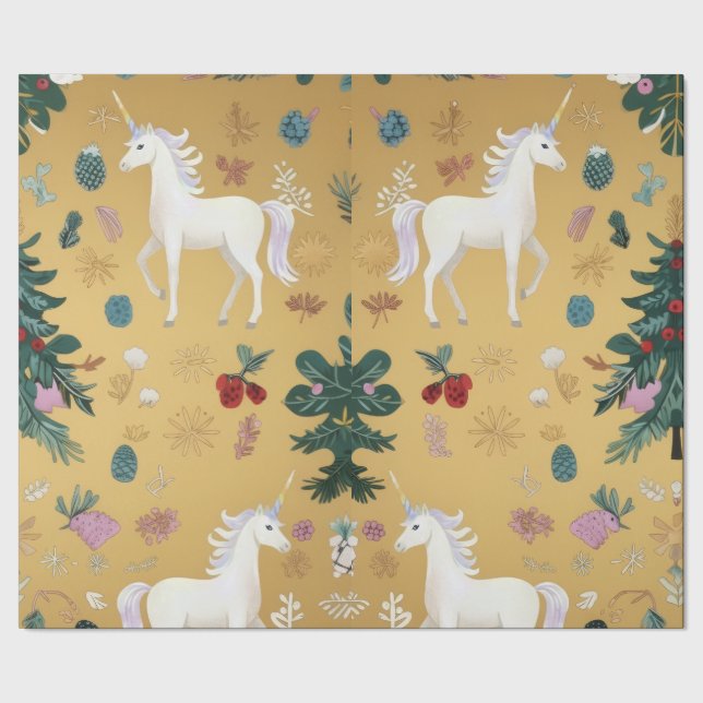 Papel de embrulho de Unicórnio Elegante  (Barra)