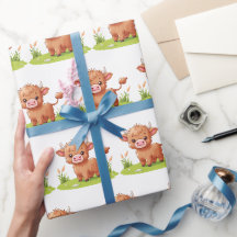 Papel de embrulho de vaca das Terras Altas, papel