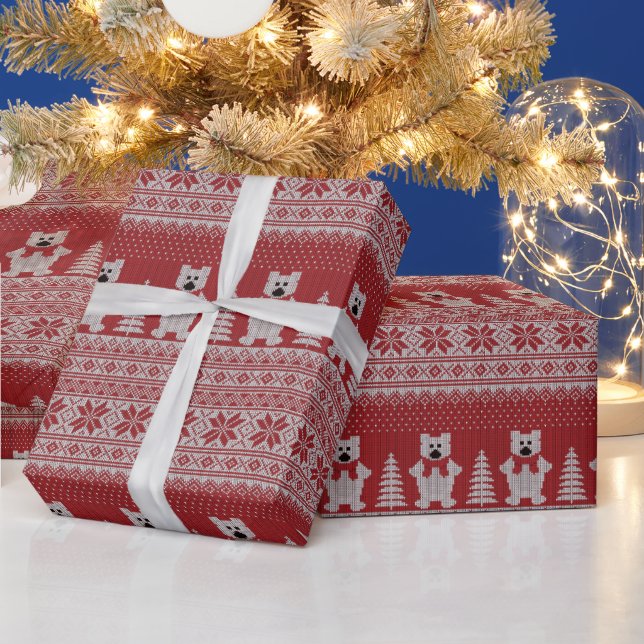 Papel de embrulho de vaca de Natal fofo (Feriados)