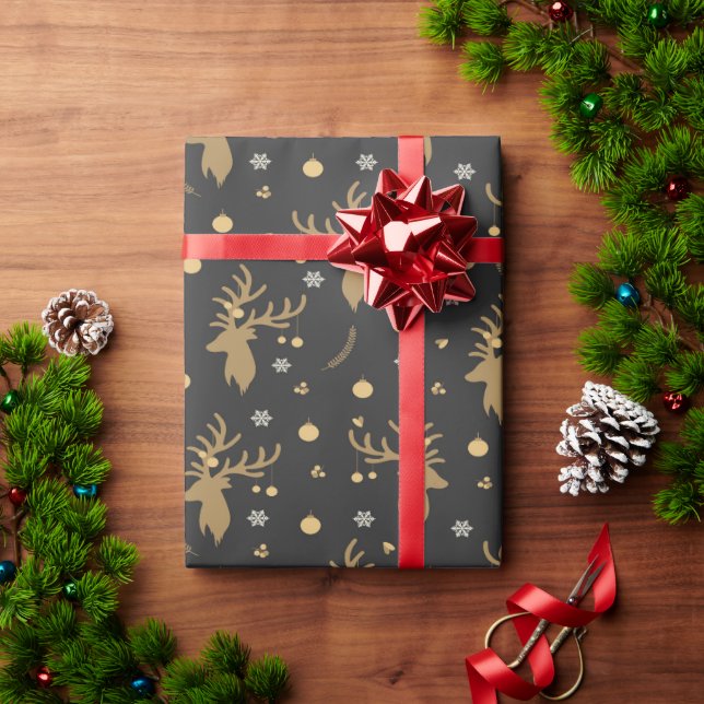 Papel de embrulho de veado de Natal alegre (Presente de Natal)