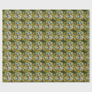Papel de embrulho de verão Doodle Dog